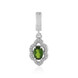 Ciondolo in argento con Diopside Russo