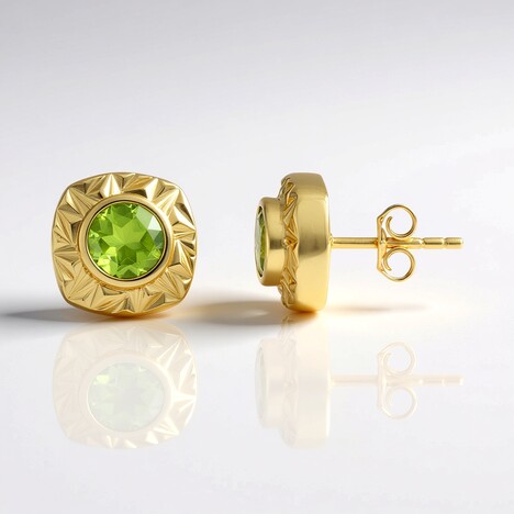 Orecchini in argento con Peridoto (de Melo Essence)