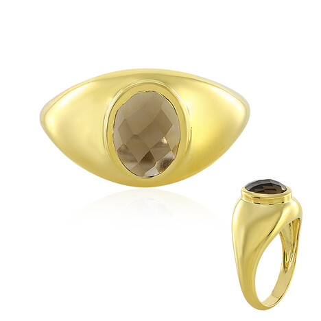 Bague en argent et Quartz fumé