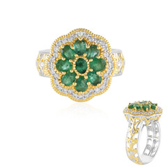Anello in argento con Smeraldo Zambia (Gems en Vogue)