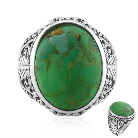 Grüner Kingman Mohave-Türkis-Silberring (Art of Nature)