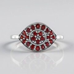 Anello in argento con Rubino Tanzania (Adela Silber)