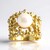 Anello in argento con Perla d'Acqua Dolce Bianca (TPC)