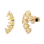 18K SI2 Yellow Diamond Gold Earrings (CIRARI)