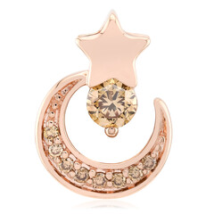 VS1 Argyle-Rose de France-Brillant-Goldanhänger