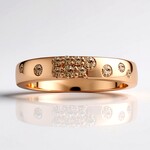 Anello in oro con Diamante Rose de France SI1 di Argyle (Annette)