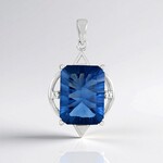 Pendentif en argent et Fluorite à couleur changeante