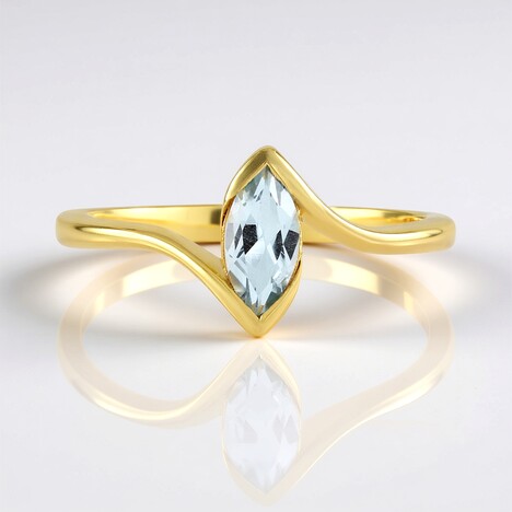 Anello in argento con Topazio Blu Cielo