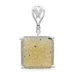 Glitzer-Achat-Silberanhänger