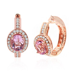 Zilveren oorbellen met Roze Fluorieten (Dallas Prince Designs)