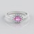 Anello in argento con Zaffiro Ceylon Rosa (non riscaldato)
