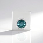 Ciondolo in argento con Fluorite Blu Caraibico  (MONOSONO COLLECTION)