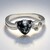 Anello in argento con Ossidiana Fiocco di Neve