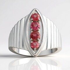 Anello in argento con Tormalina Rosa Brasiliana