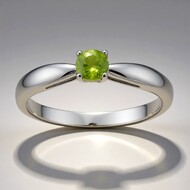 Idocrase Silver Ring