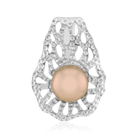 Pendentif en argent et Perle de culture d'eau douce orange (MONOSONO COLLECTION)