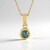 Collana in argento con Diamante Blu I3