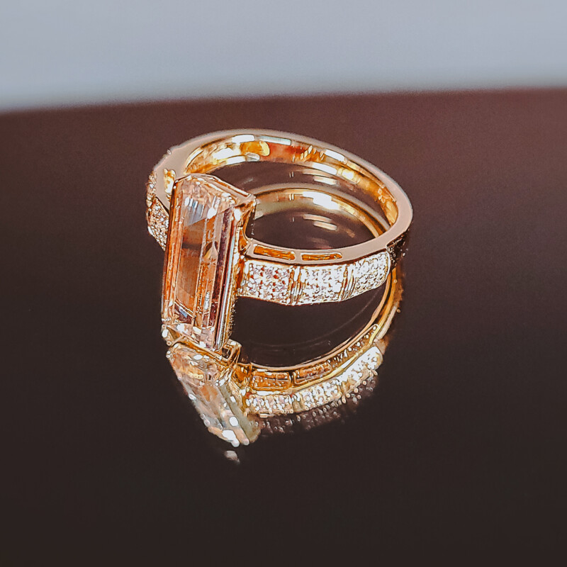 Mehrfarbiger Ukrainischer Topas-Goldring (de Melo)