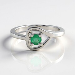 Anello in argento con Smeraldo Russo