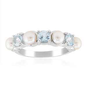 Anello in argento con Perla d'Acqua Dolce Bianca