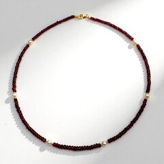 Collana in argento con Granato d’India