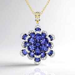 Collana in argento con Tanzanite (Gems en Vogue)