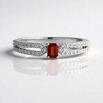 Bague en argent et Rubis de Tanzanie