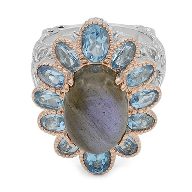 Anillo en plata con Labradorita (Dallas Prince Designs)