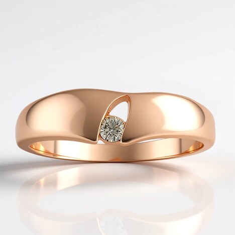 Anello in argento con Diamante Argyle Rose de France I1 (Annette)