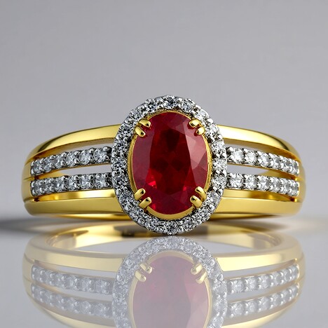 Anello in oro con Rubellite Nigeriana (Mark Kaufman)