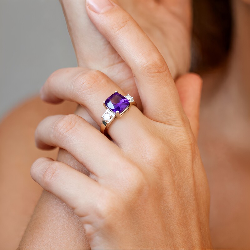 Marokkanischer Amethyst-Silberring