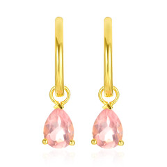 Pendientes en plata con Cuarzo rosa