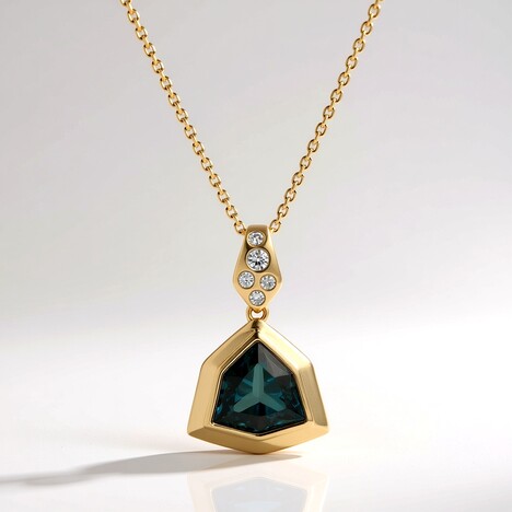 Collana in oro con Topazio Blu Londra (CIRARI)