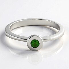 Anello in argento con Diopside Russo