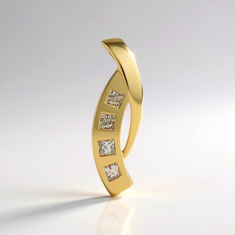 Ciondolo in oro con Diamante Cioccolato I3