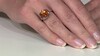 Zilveren ring met een Oranje kwarts (MONOSONO COLLECTION)