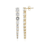 Weißer Topas-Silberohrringe (de Melo)