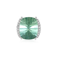 Pendentif en argent et Fluorite verte