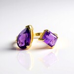 Anello in argento con Ametista del Marocco
