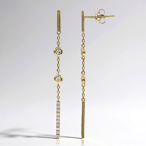 Orecchini in oro con Diamante SI2 (H) (CIRARI)