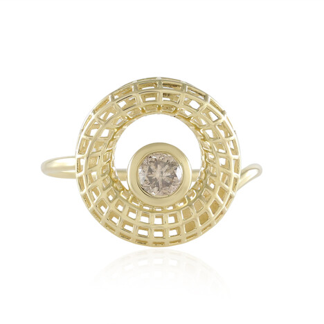 Gouden ring met een I2 Champagne Diamant (Ornaments by de Melo)