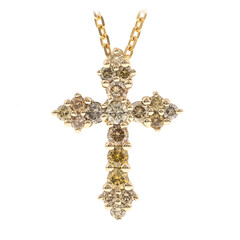 SI2 Fancy-Brillant-Goldhalskette