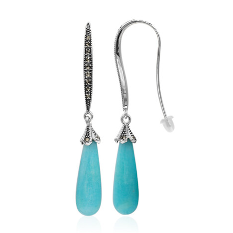 Pendientes en plata con Amazonita (Annette classic)