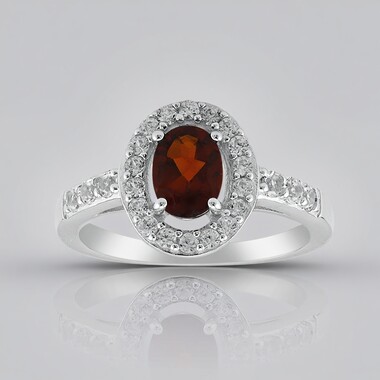 Anillo en plata con Citrino de Madeira