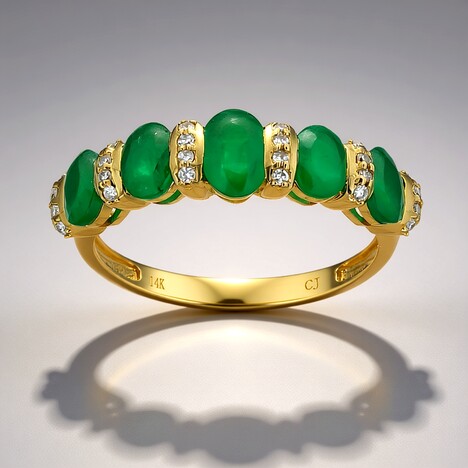 Bague en or et Emeraude de Zambie AAA (CIRARI)