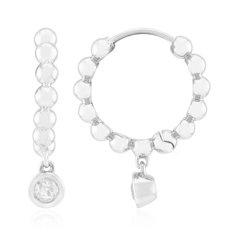 Zirkon-Silberohrringe