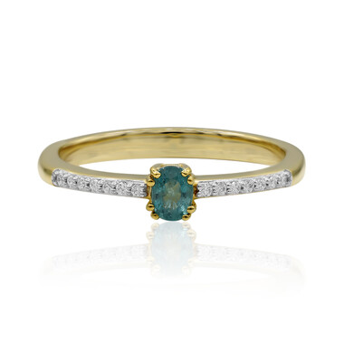 Anello in oro con Grandidierite (AMAYANI)