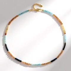 Collana in argento con Zircone Cognac
