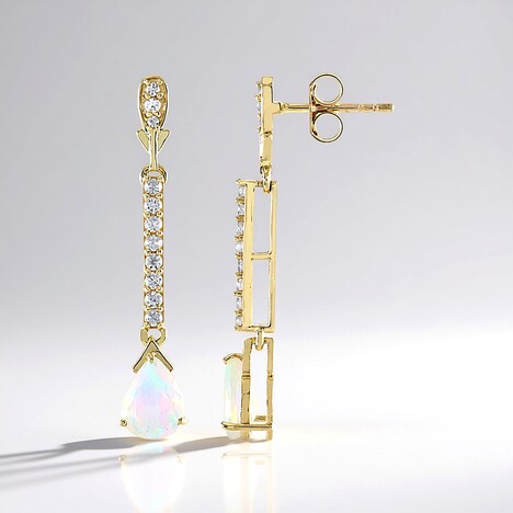 Orecchini in oro con Opale di Welo (de Melo Gold)