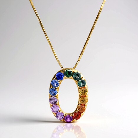 Collana in oro con Zaffiro Fancy (CIRARI)